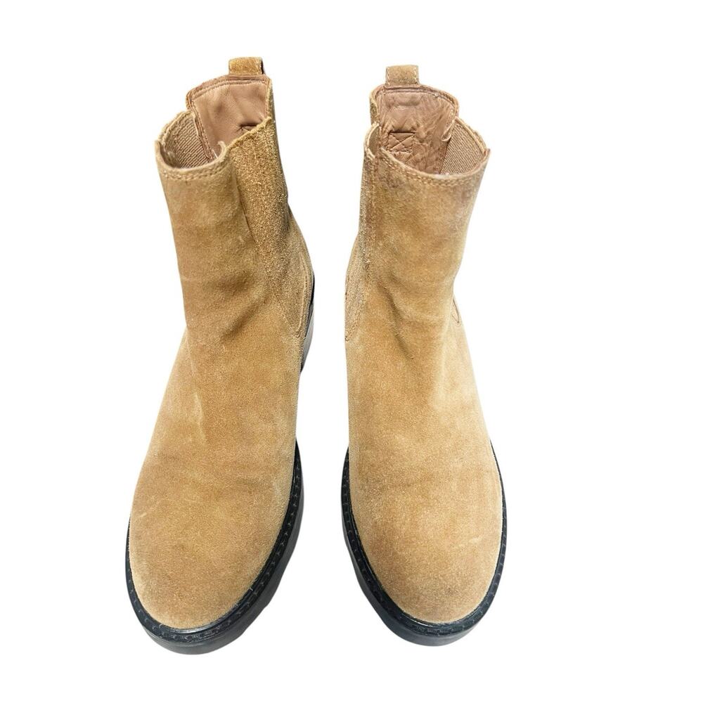 Madewell The Gwenda Platform Lug Ankle Boots In Toffee Suede Size 11 Women’s - Picture 2 of 10